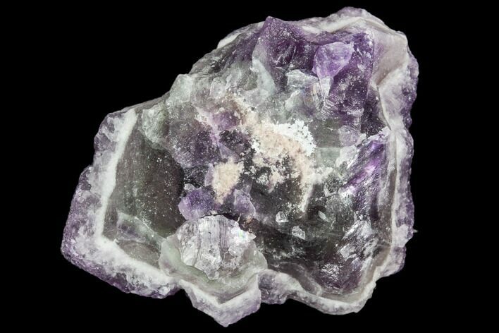Purple Fluorite on Quartz Epimorphs - Arizona #103565